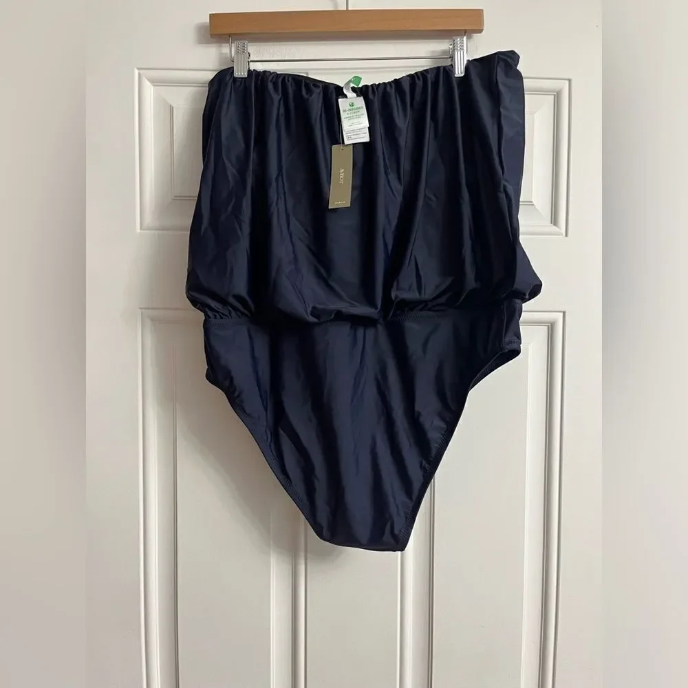 J.Crew Draped blouson one-piece NWT Size 14 - Picture 5 of 9